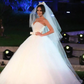 Ball Gown Bowknot Sweetheart Tulle Wedding Dresses Strapless Wedding Gowns